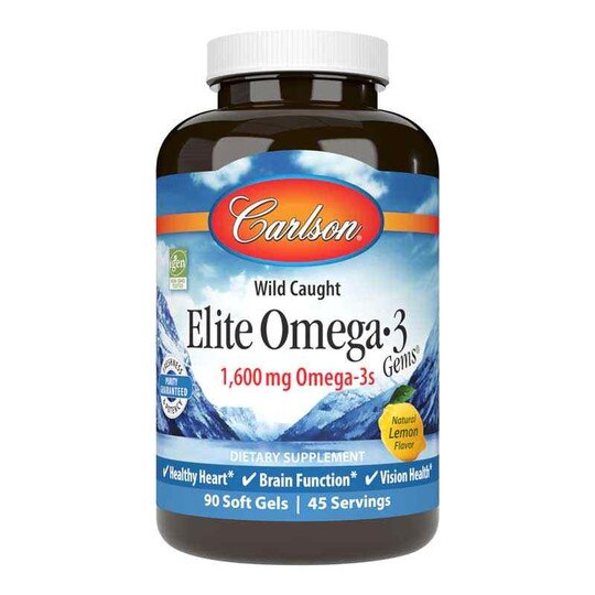 Elite Omega-3 Gems 1600 Mg with Natural Lemon Flavor, CL